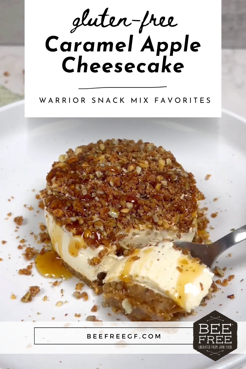 Caramel Apple No Bake Cheesecake – BeeFree Gluten-Free Bakery