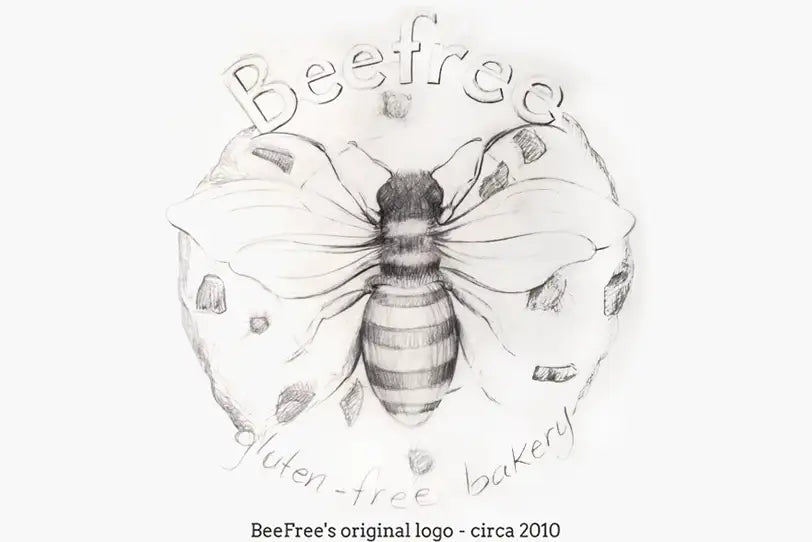 Bee Free Gluten-free bakery logo sketch