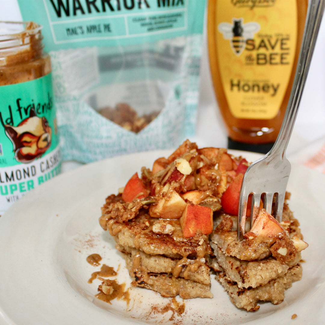 Perfect Cinnamon Pancakes with Apple Toppings - BeeFree Gluten-Free Bakery