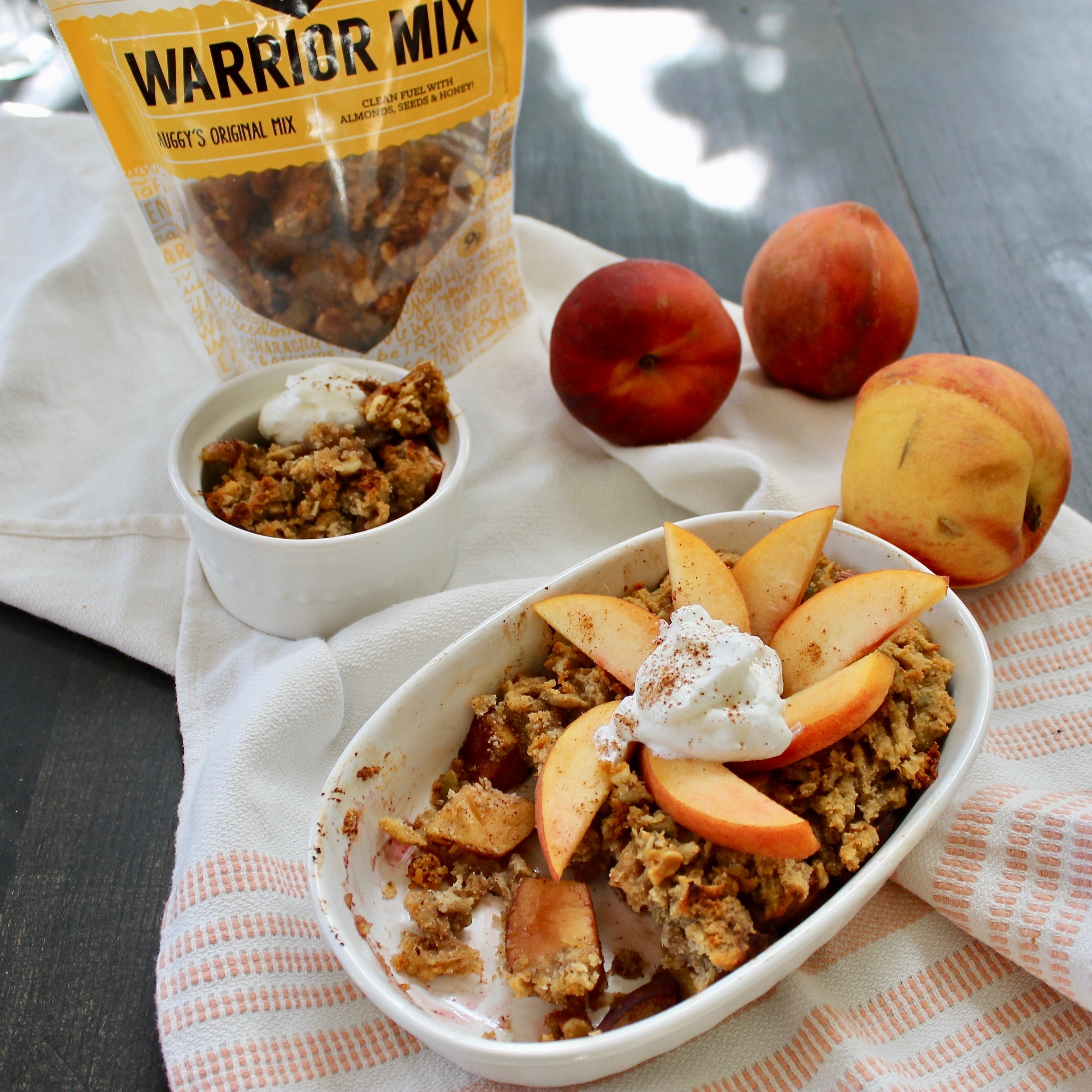 Simple but Delicious Peach Cobbler Recipe (Paleo too!) - BeeFree Gluten-Free Bakery