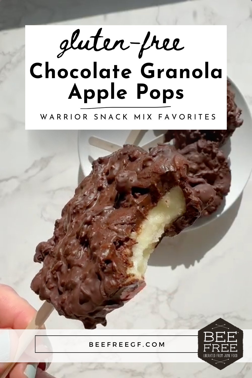 Chocolate Granola Apple Pops - BeeFree Gluten-Free Bakery
