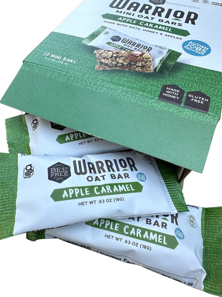 Mini Warrior Oat Bar - Apple Caramel (pack of 10) - BeeFree Gluten - Free Bakery