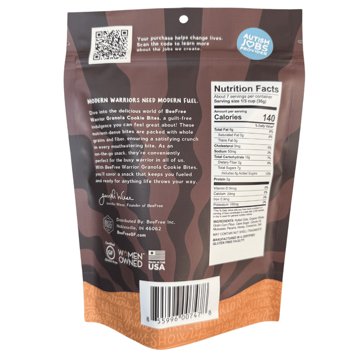 Granola Cookie Bites Chuck's Cinnamon Pecan (7.5 oz) - BeeFree Gluten - Free Bakery