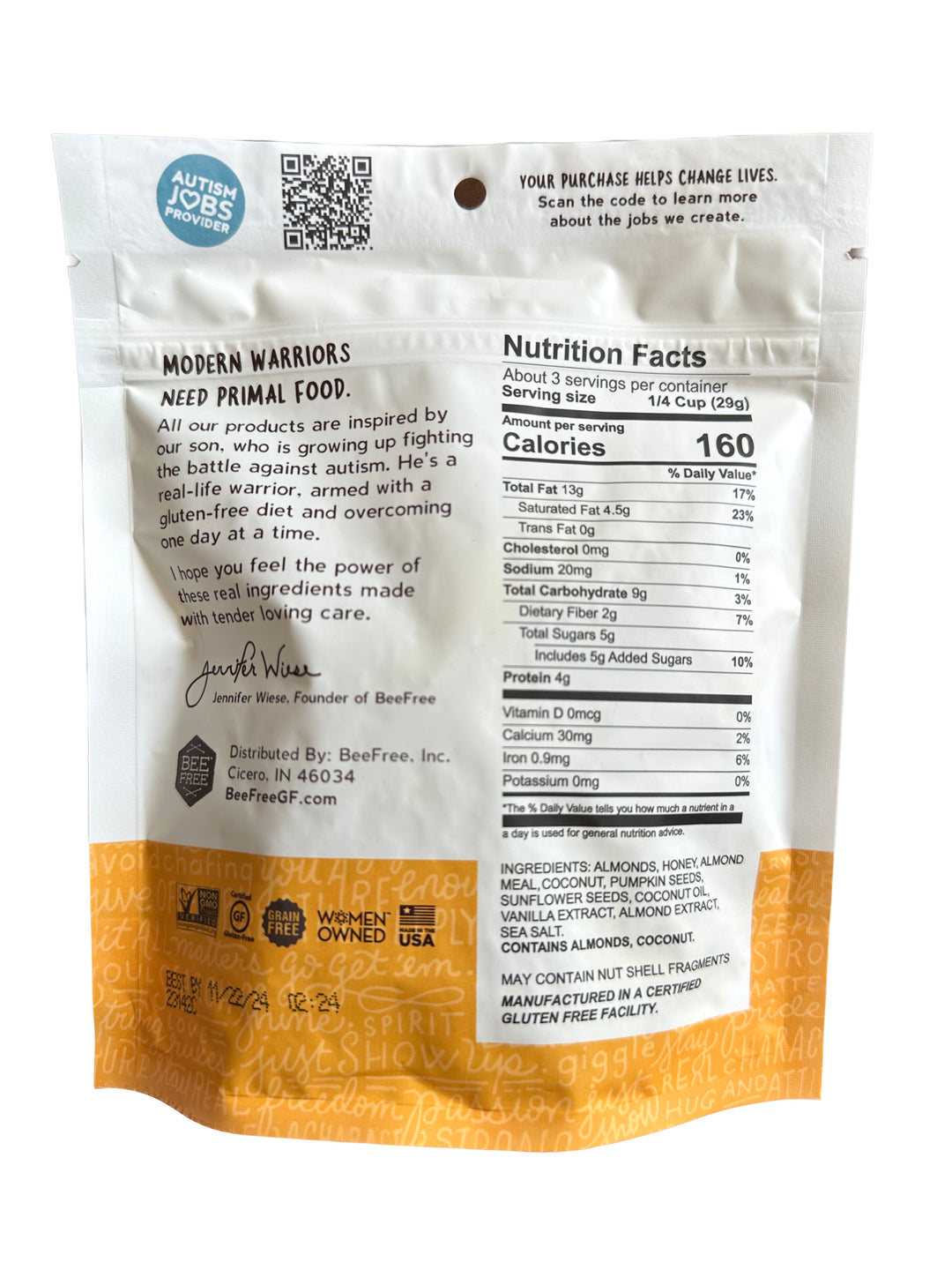 Auggy's Original (3oz, pack of 6) - BeeFree Gluten-Free Bakery