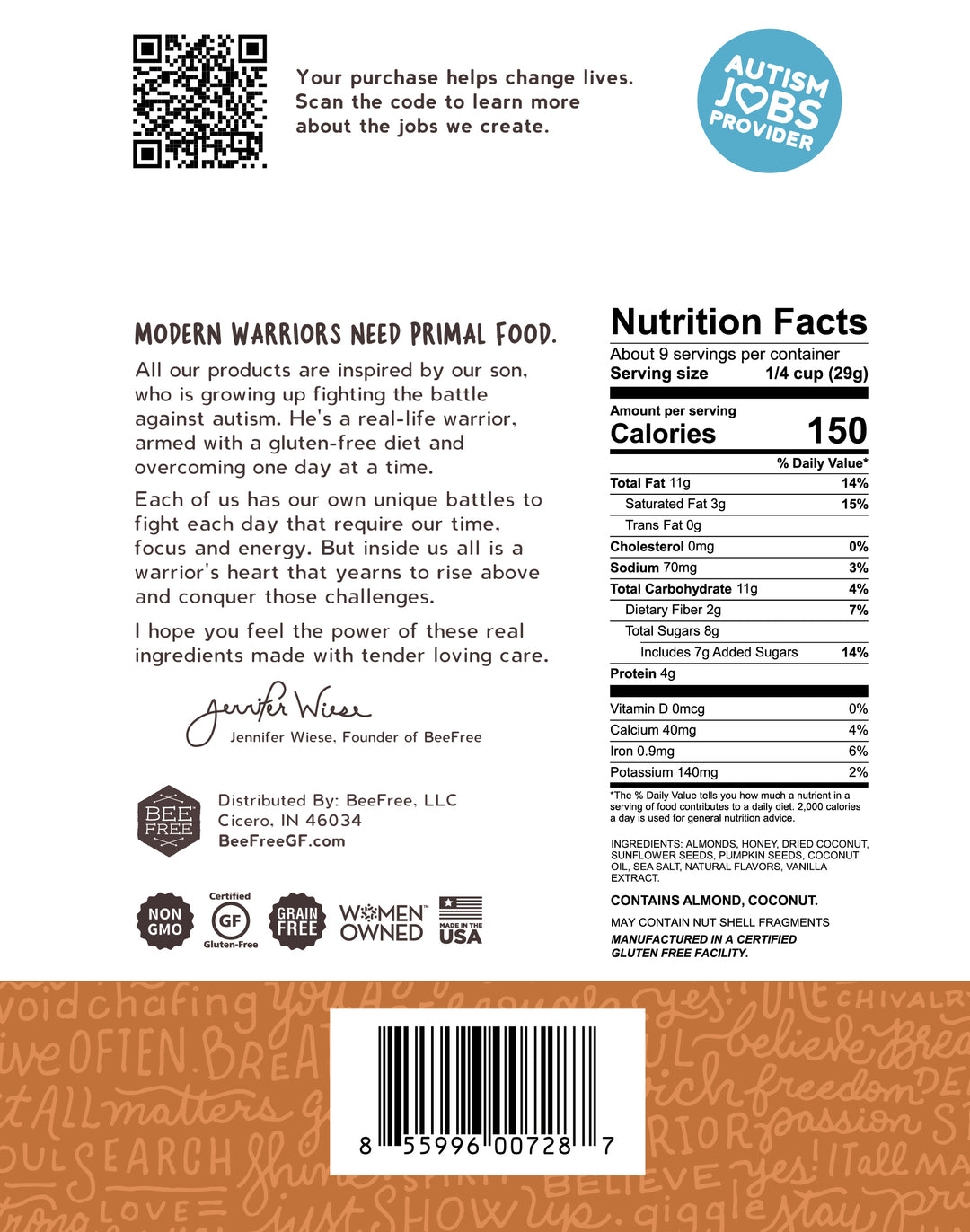 Bob's Salted Caramel (9oz, pack of 6) - BeeFree Gluten-Free Bakery